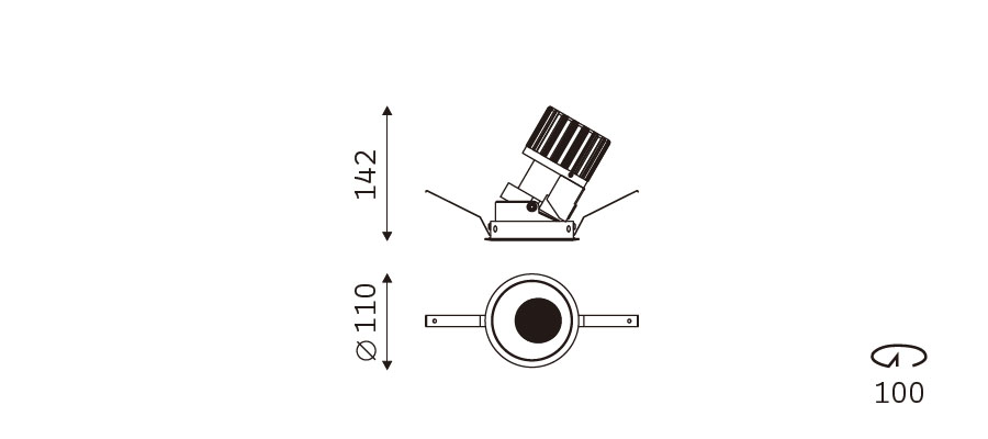 FLEXI 100 dimension drawing