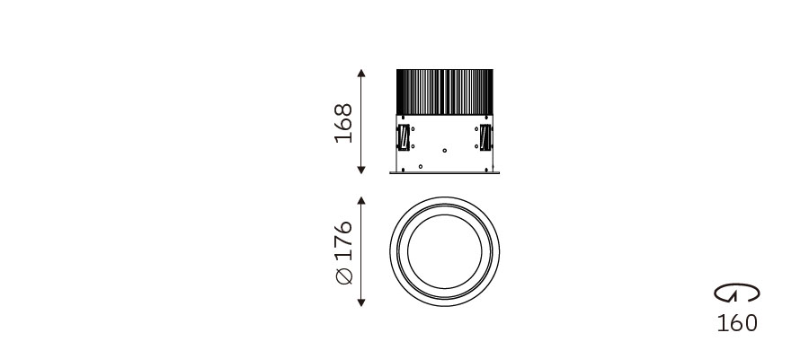 HICORE 160 dimension drawing