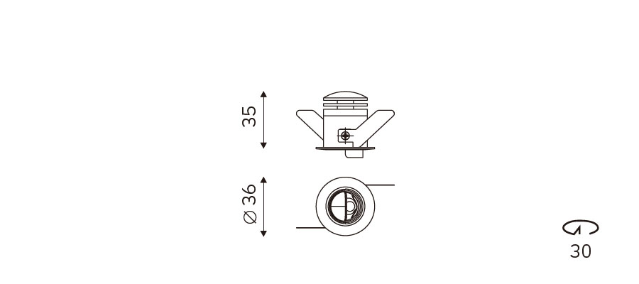 SHOWLITE 30 dimension drawing